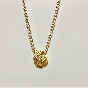 BANANA REPUBLIC MATTE GOLD CABLE KNOT NECKLACE
